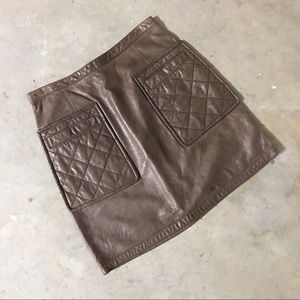 3.1 Phillip Lim Leather Mini-Skirt with Quilting